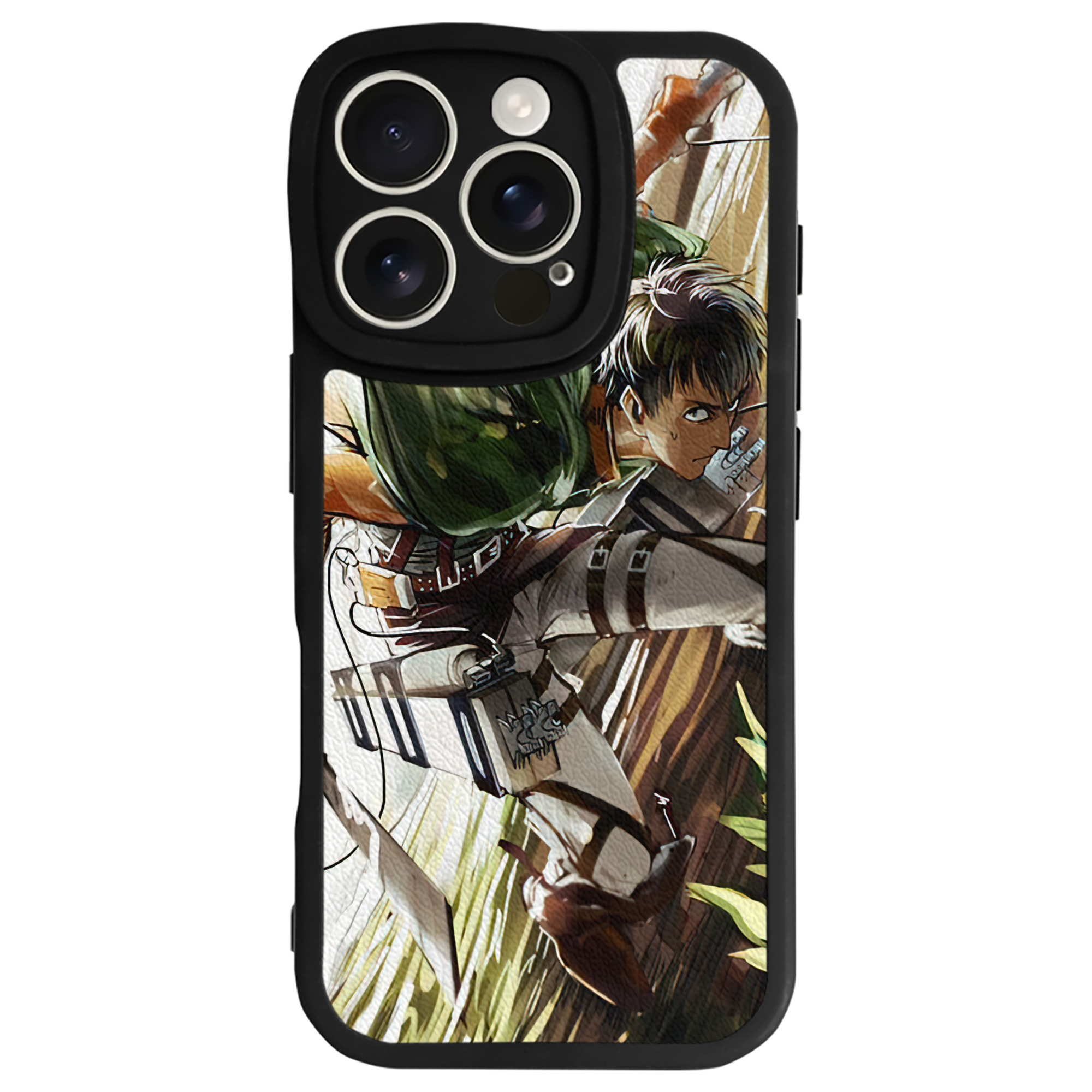 （画像用） 進撃の巨人 Attack on Titan 【iPhone 16シリーズ対応】シリコンスマホケース（レザー調） 材質：シリコン